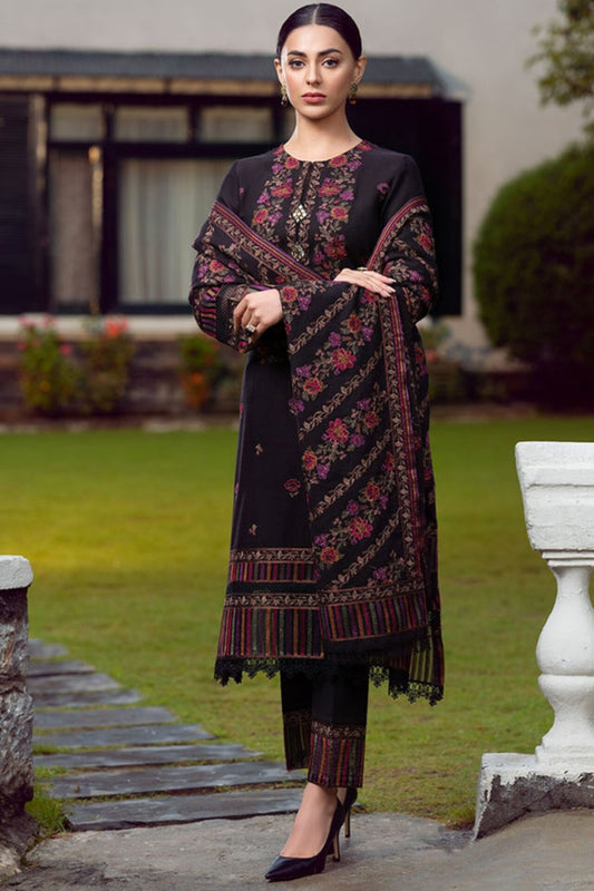 Bareeze D # 114- 01| 3PC Luxury Dhanak | printed wool Shawl
