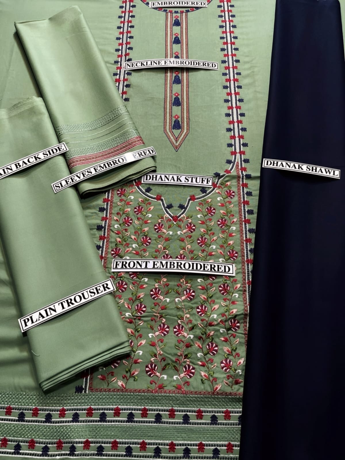 Bareza.pk| 162- 01 3PC Luxury Dhanak | Dhanak wool Shawl