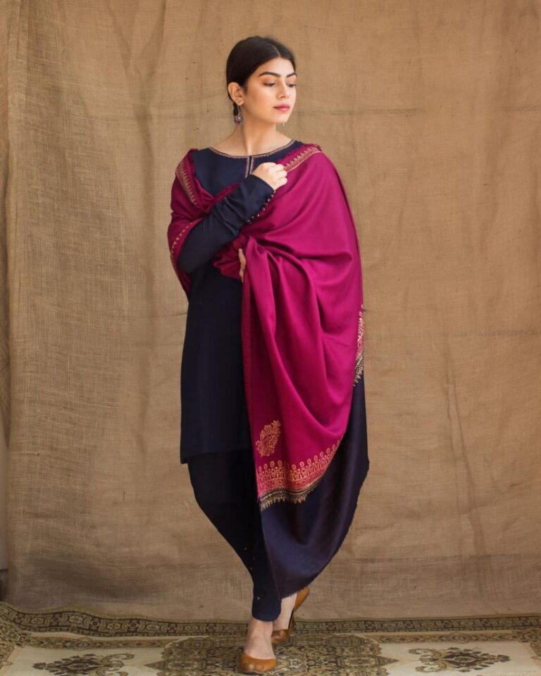 Dyot D # 10 - 01 | 3PC Luxury Dhanak | Couture Wool Print Shawl