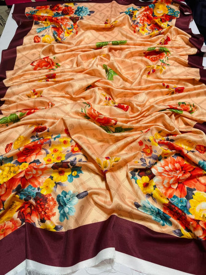 Coco By Zara Shahjahan D # 99 - 01 | 3PC Luxury Dhanak | Digital Printed Twill Pashmina Wool Shawl