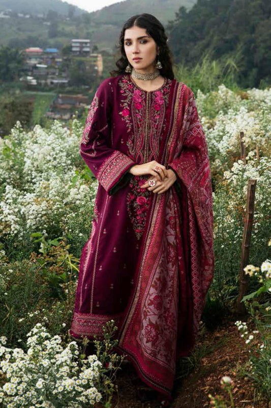 Zara Shahjahan D # 64 - 01 | 3PC Luxury Dhanak | Dhanak Shawl