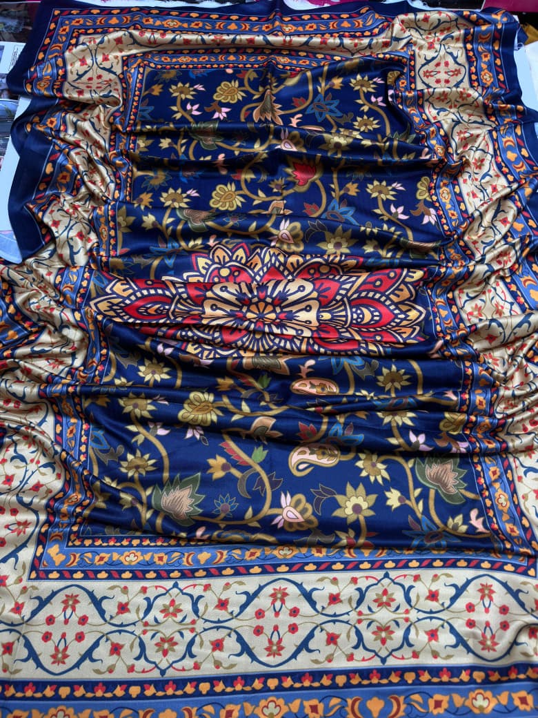 STELLA D#143- 1|3PC Dhanak|Digital printed Twill pashmina wool shawl