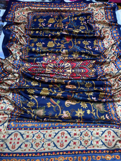 STELLA D#143- 1|3PC Dhanak|Digital printed Twill pashmina wool shawl