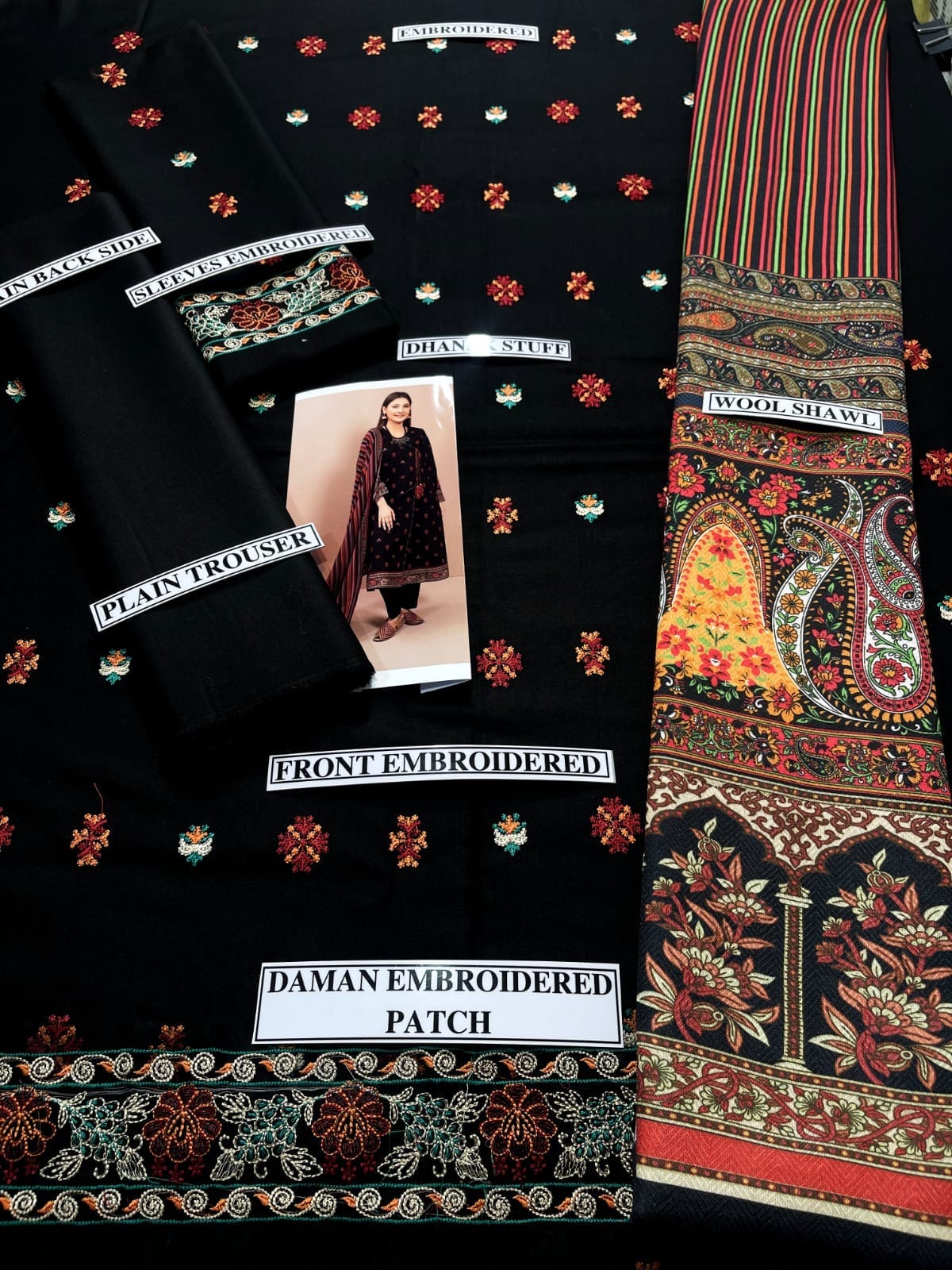 Bareeze D # 116- 01| 3PC Luxury Dhanak | printed wool Shawl