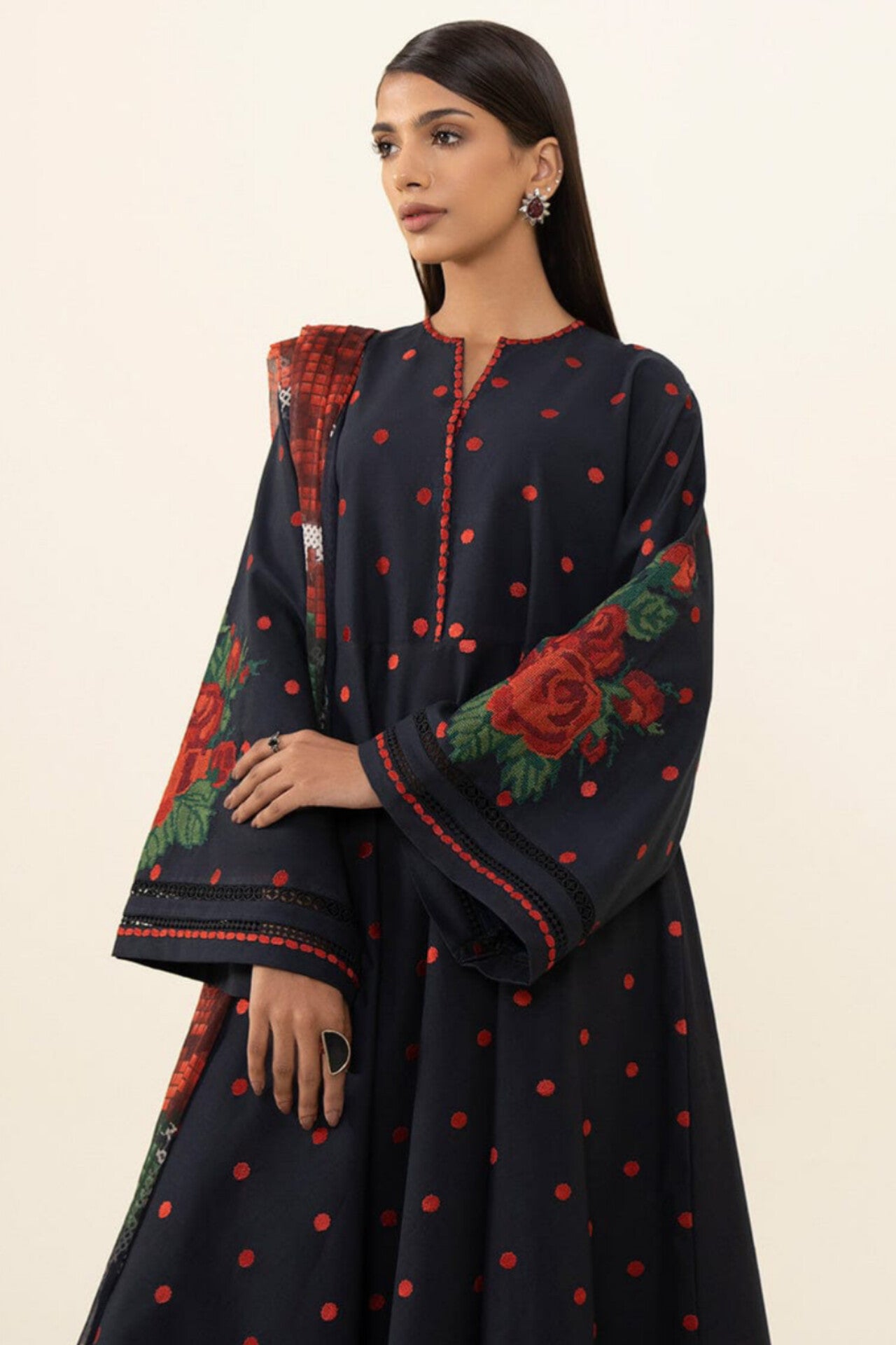 Sapphire D#140- 1|3PC Dhanak| Digital printed Twill pashmina wool shawl