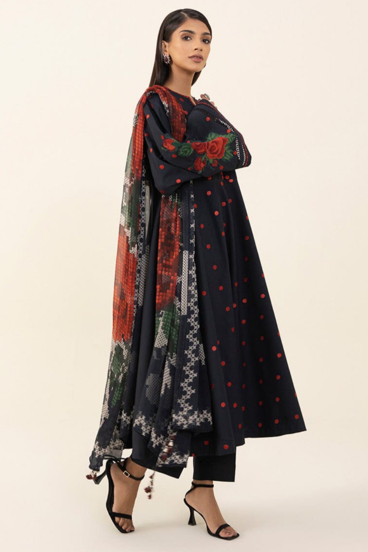 Sapphire D#140- 1|3PC Dhanak| Digital printed Twill pashmina wool shawl