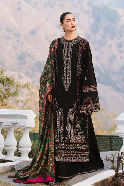Hussain Rehar D # 102 - 01 | 3PC Luxury Dhanak | Digital Printed Wool Shawl