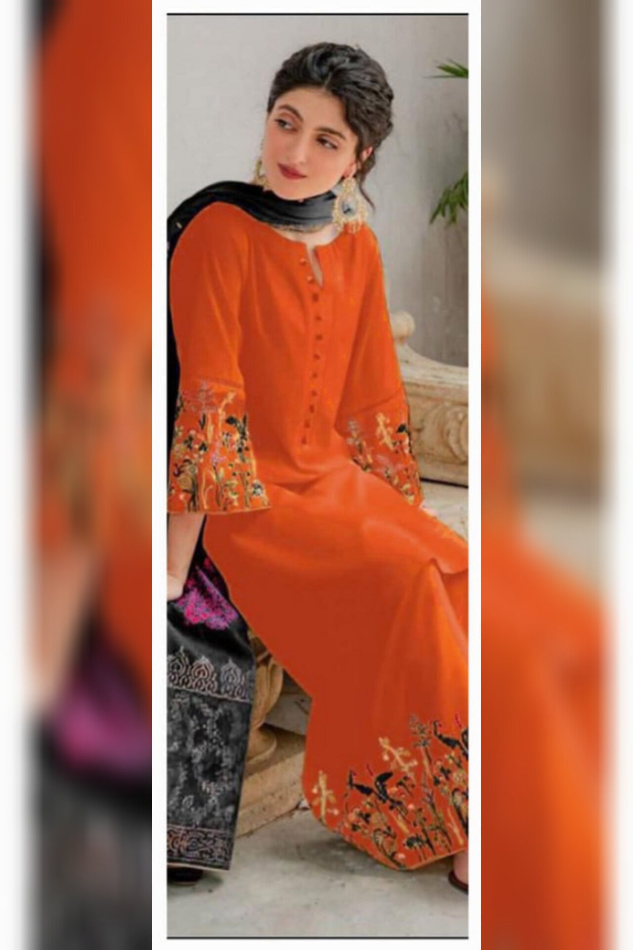 Aisling D # 275 - 04 | 3PC Luxury Dhanak | Couture Wool Print Shawl