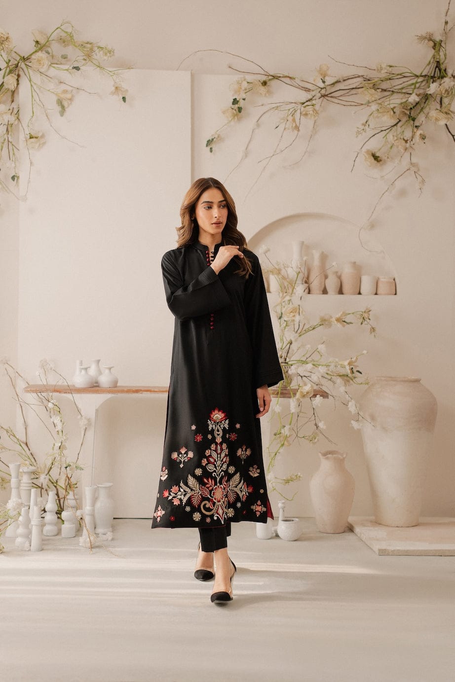 JAZMIN | 165- 01 3PC Luxury Dhanak| plain dhanak shawl