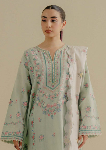 Zara Shahjahan D # 196 - 01 | 3PC Luxury Dhanak | Printed Wool Shawl