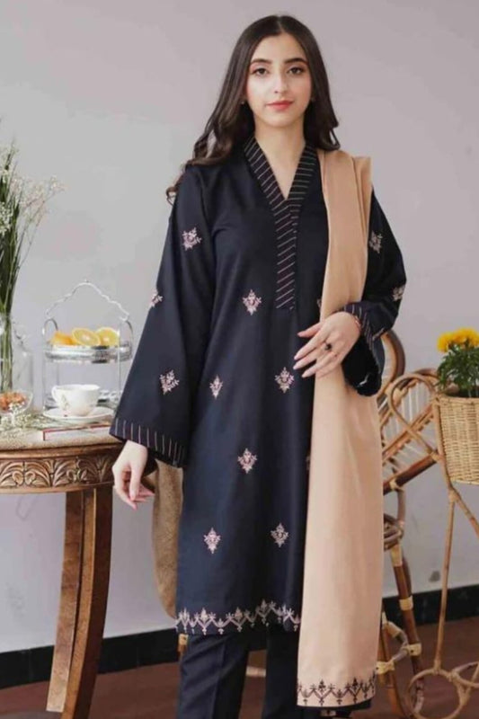 Aisling D # 04 - 01 | 3PC Luxury Dhanak | Couture Wool Shawl