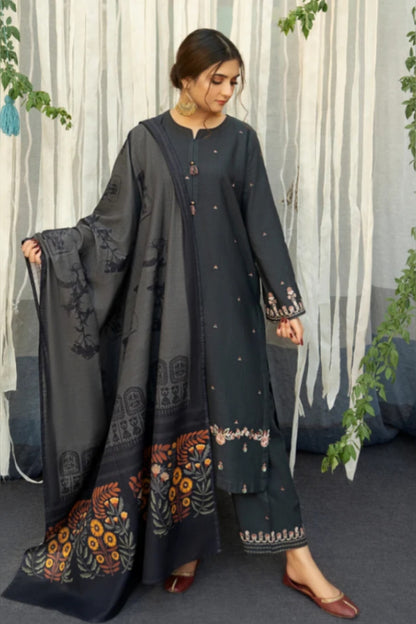 Urge D # 19 - 01 | 3PC Luxury Dhanak | Culture wool Print shawl