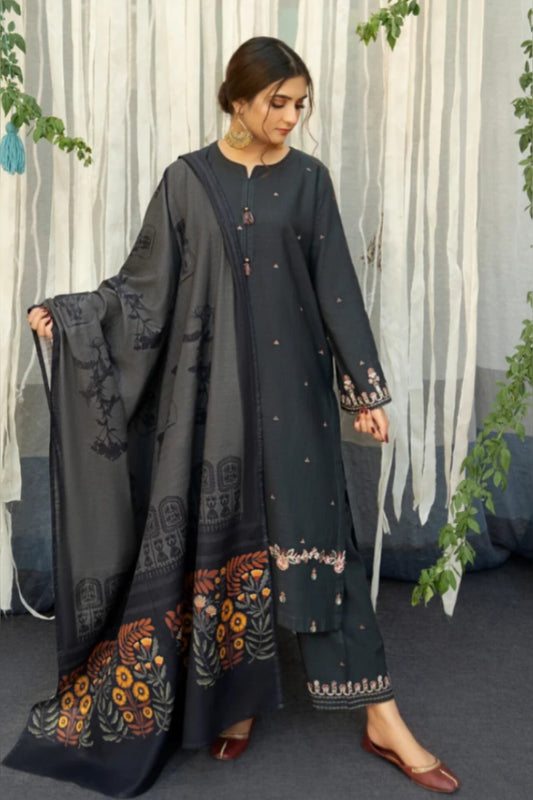 Urge D # 19 - 01 | 3PC Luxury Dhanak | Culture wool Print shawl