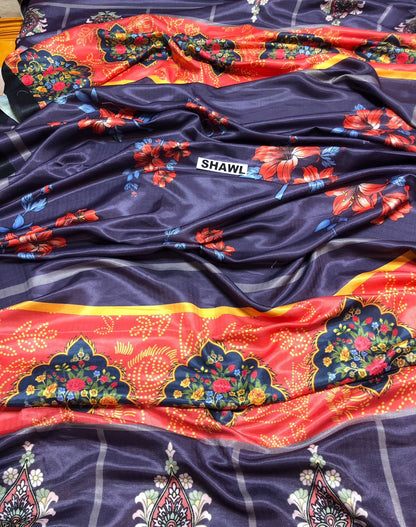 Urge D # 100 - 01 | 3PC Luxury Dhanak | Digital Printed Twill Pashmina Wool Shawl