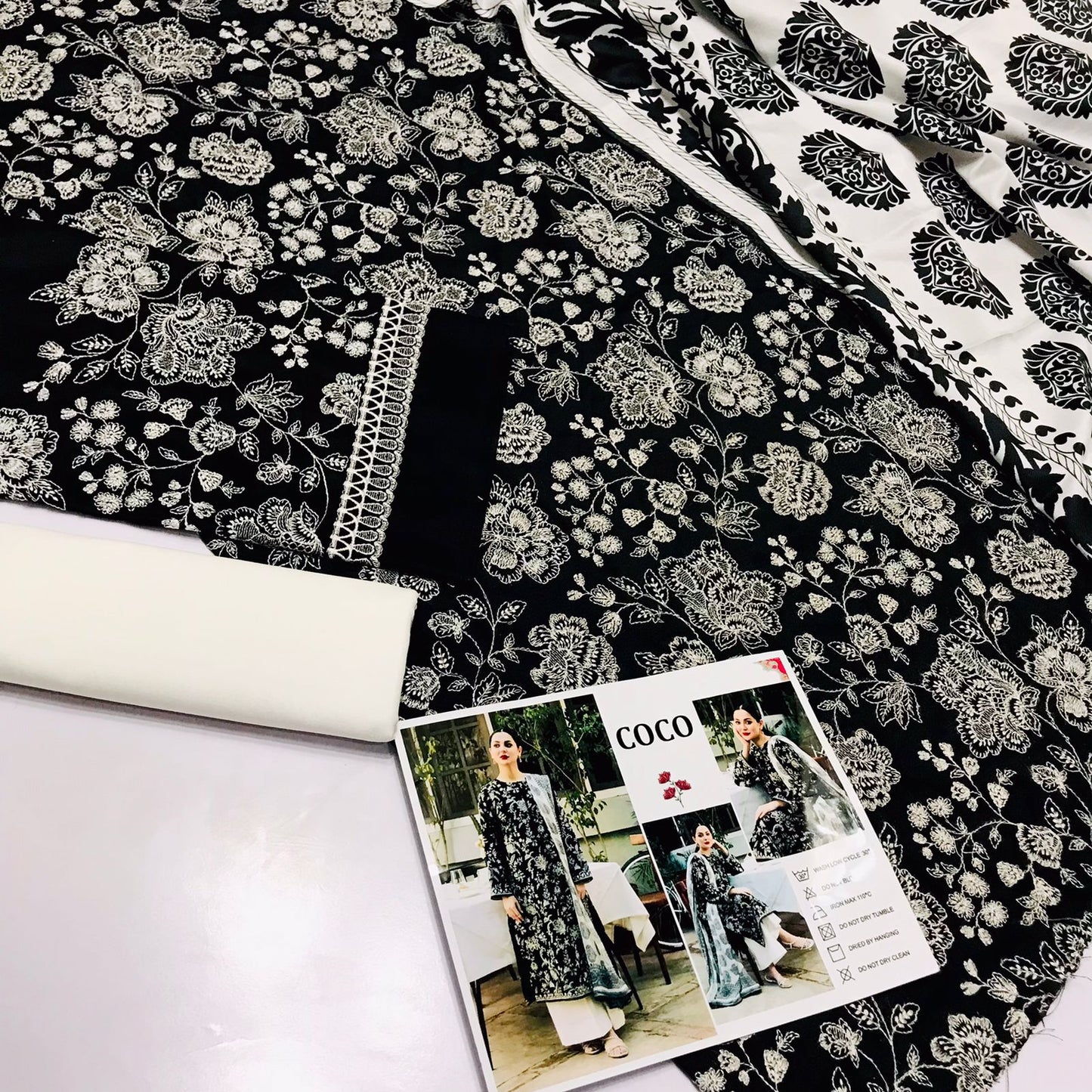 Coco By Zara Shahjahan D # 188 - 01 | 3PC Luxury Dhanak | Digital Printed Twill Pashmina Wool Shawl