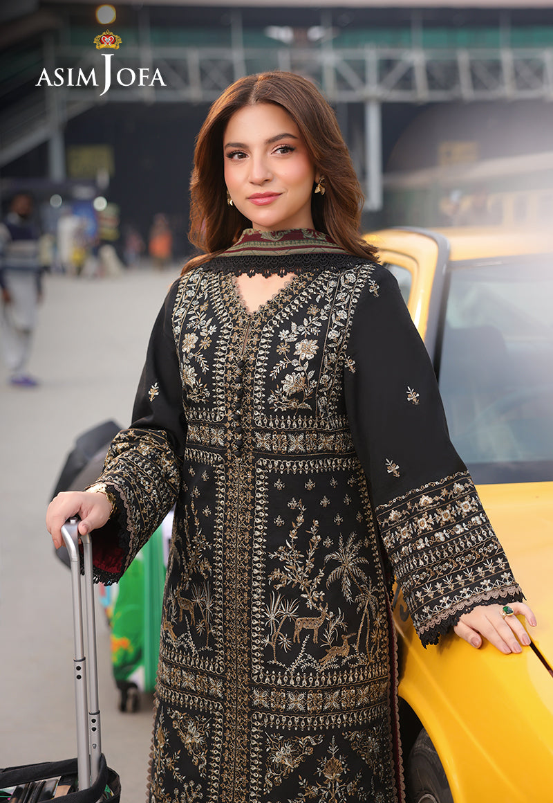 Asim Jofa D # 61 - 01 | 3PC Luxury Dhanak | Dhanak Shawl