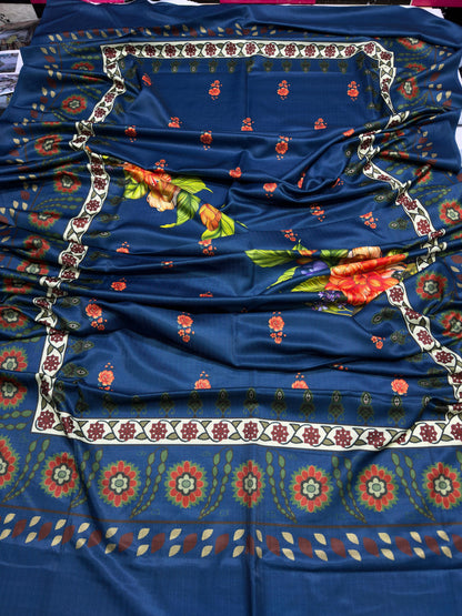 Coco by zara shah D#142- 1|3PC Dhanak|Digital printed Twill pashmina wool shawl