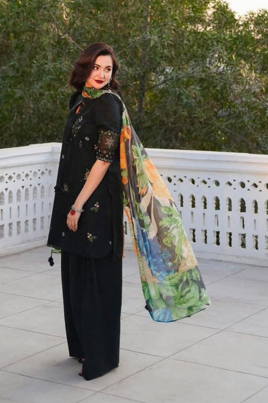 Sapphire D # 217 - 01 | 3PC Luxury Dhanak| Digital Printed Twill Pashmina shawl